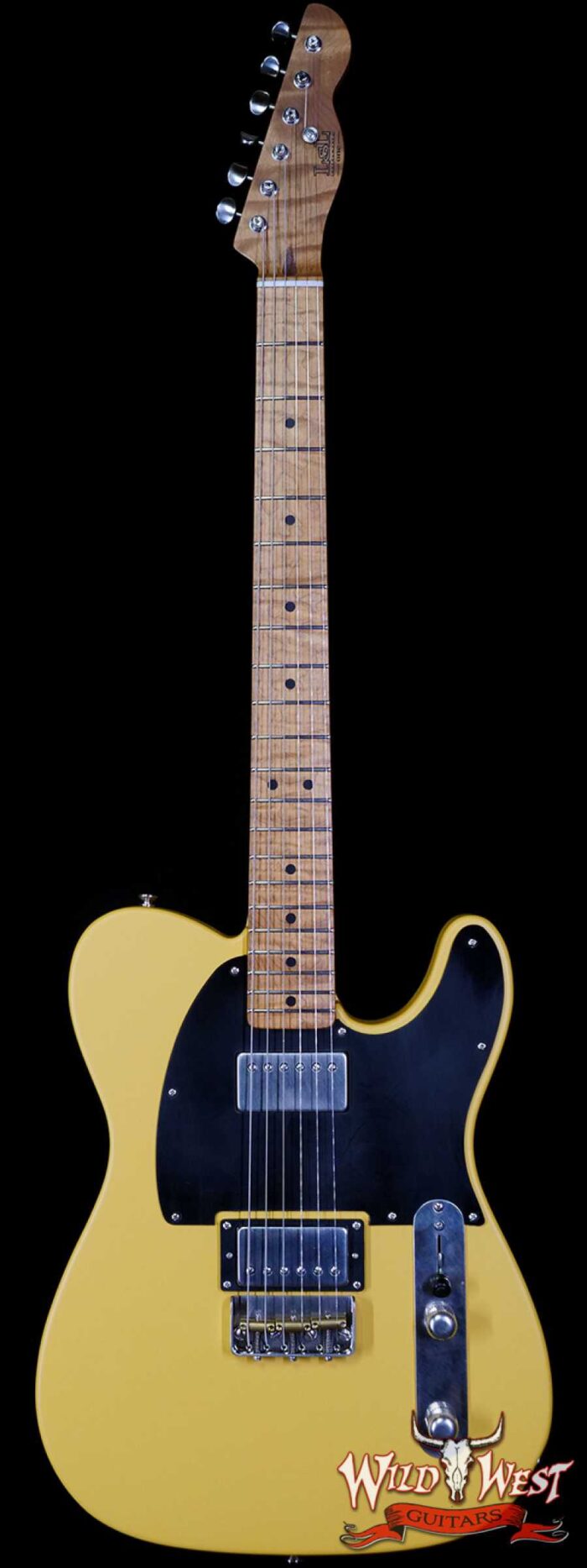 LsL T-Bone One HH Roasted Flame Maple Neck Double Humbucker Butterscotch - Image 1