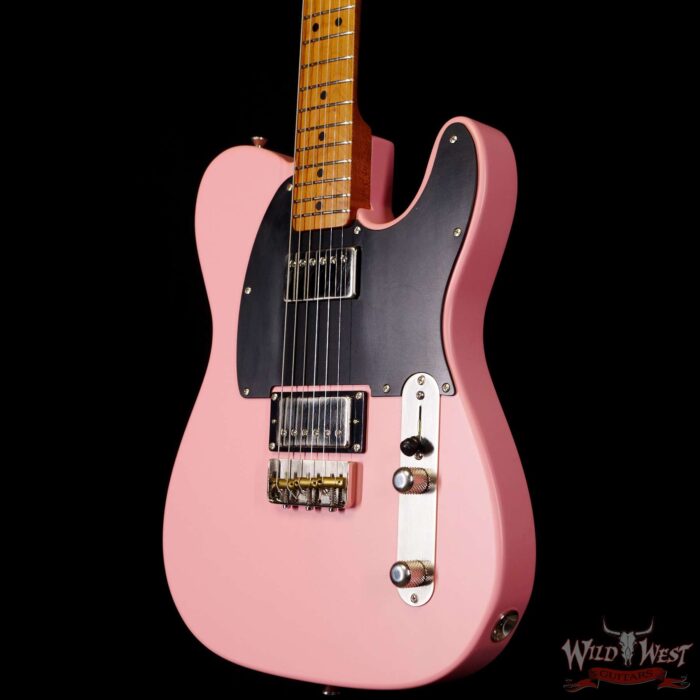 LsL T-Bone One HH Roasted Flame Maple Neck Double Humbucker Shell Pink - Image 2
