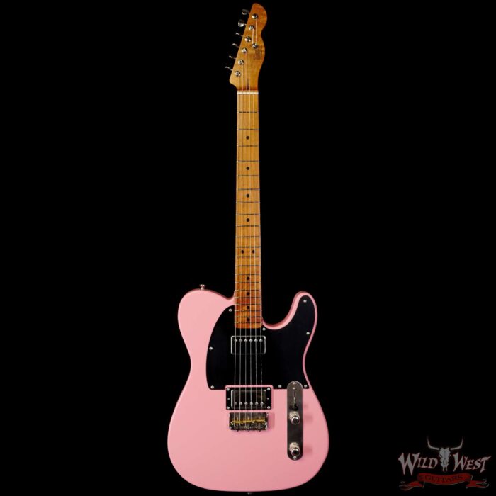 LsL T-Bone One HH Roasted Flame Maple Neck Double Humbucker Shell Pink - Image 3