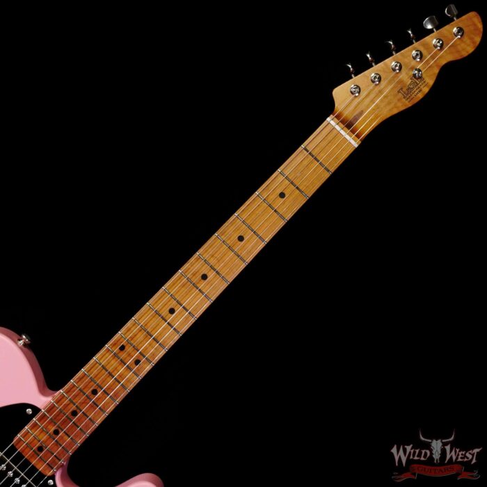 LsL T-Bone One HH Roasted Flame Maple Neck Double Humbucker Shell Pink - Image 4