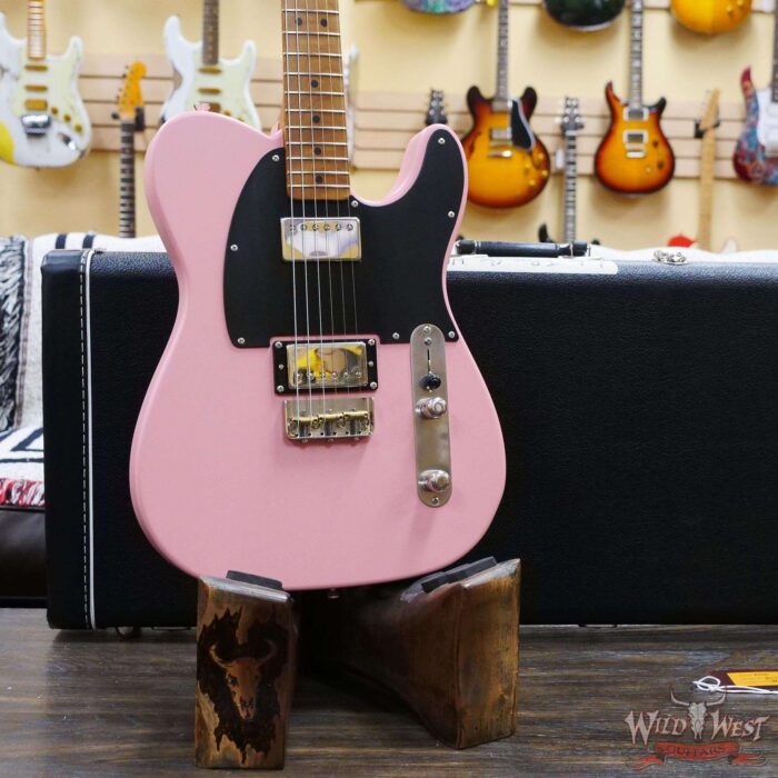 LsL T-Bone One HH Roasted Flame Maple Neck Double Humbucker Shell Pink - Image 8