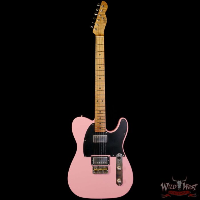 LsL T-Bone One HH Roasted Flame Maple Neck Double Humbucker Shell Pink - Image 3