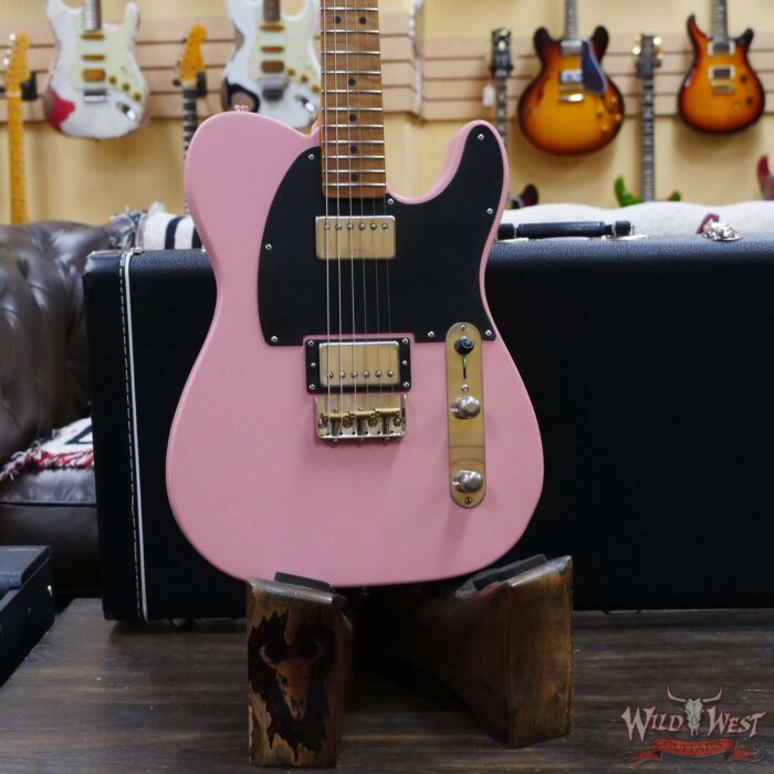 LsL T-Bone One HH Roasted Flame Maple Neck Double Humbucker Shell Pink - Image 8