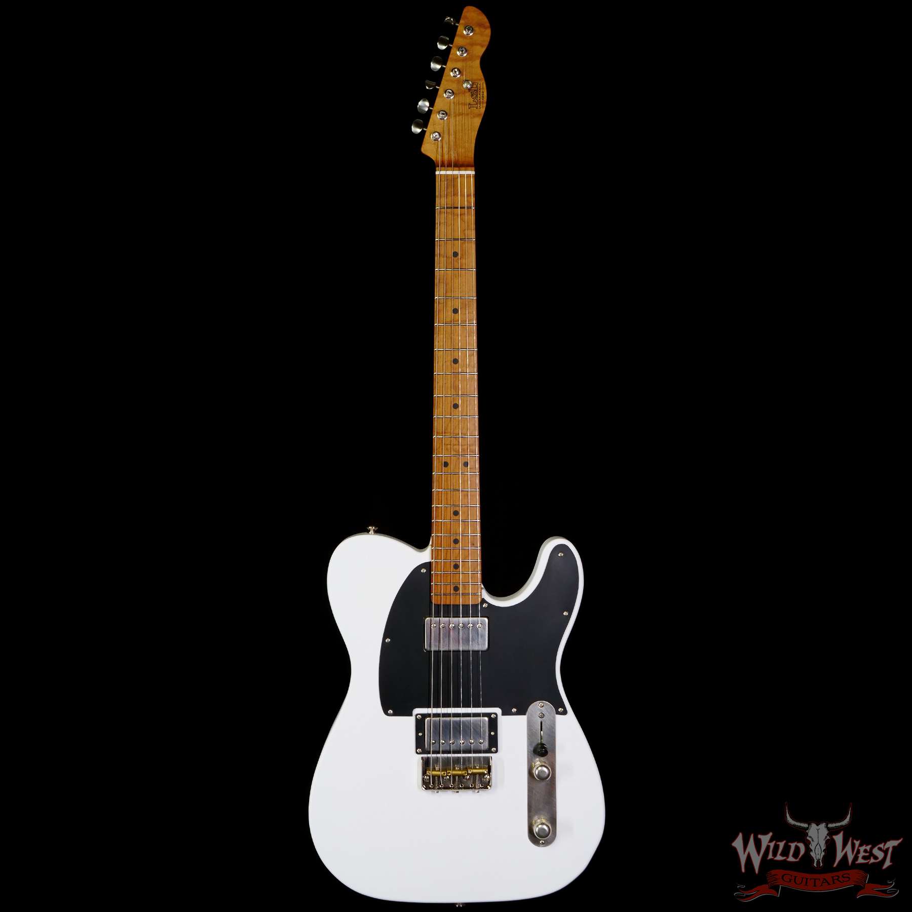 lsl-5983-c1__wwg.jpg LsL T-Bone One HH Roasted Flame Maple Neck Double Humbucker Vintage White - Image 3