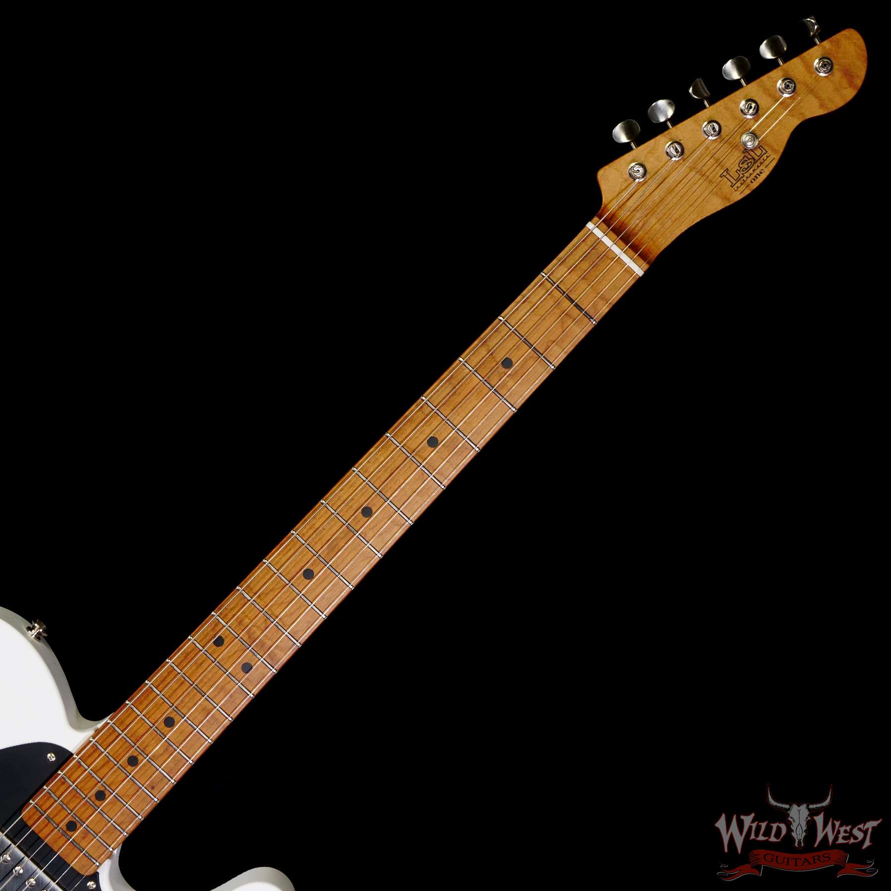 lsl-5983-c2__wwg.jpg LsL T-Bone One HH Roasted Flame Maple Neck Double Humbucker Vintage White - Image 4