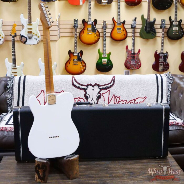 LsL T-Bone One HH Roasted Flame Maple Neck Double Humbucker Vintage White - Image 9