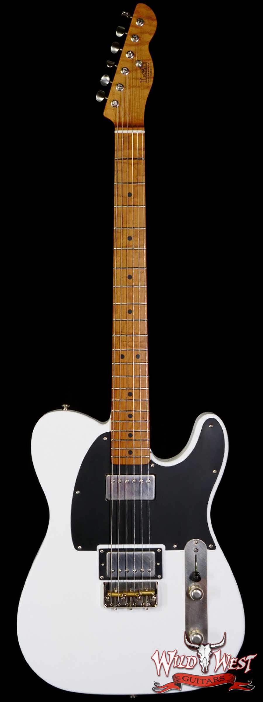 lsl-5983-main__wwg_large.jpg LsL T-Bone One HH Roasted Flame Maple Neck Double Humbucker Vintage White - Image 1