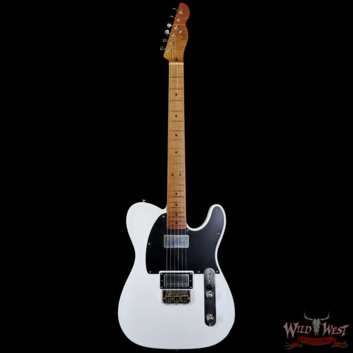LsL T-Bone One HH Roasted Flame Maple Neck Double Humbucker Vintage White - Image 3