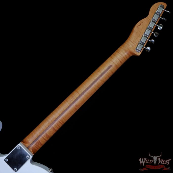 LsL T-Bone One HH Roasted Flame Maple Neck Double Humbucker Vintage White - Image 5