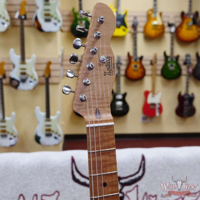 LsL T-Bone One HH Roasted Flame Maple Neck Double Humbucker Vintage White - Image 7