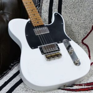 LsL T-Bone One HH Roasted Flame Maple Neck Double Humbucker Vintage White - Image 8