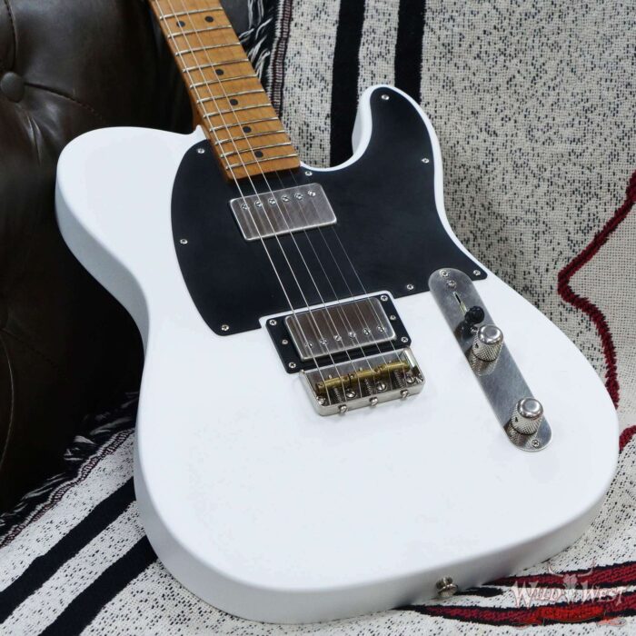 LsL T-Bone One HH Roasted Flame Maple Neck Double Humbucker Vintage White - Image 8