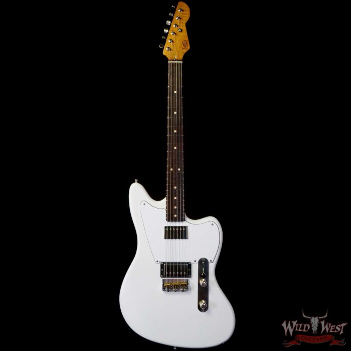 LsL Silverlake One HH Roasted Flame Maple Neck Rosewood Fingerboard Olympic White - Image 3