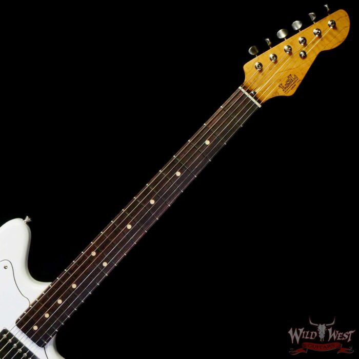 LsL Silverlake One HH Roasted Flame Maple Neck Rosewood Fingerboard Olympic White - Image 4