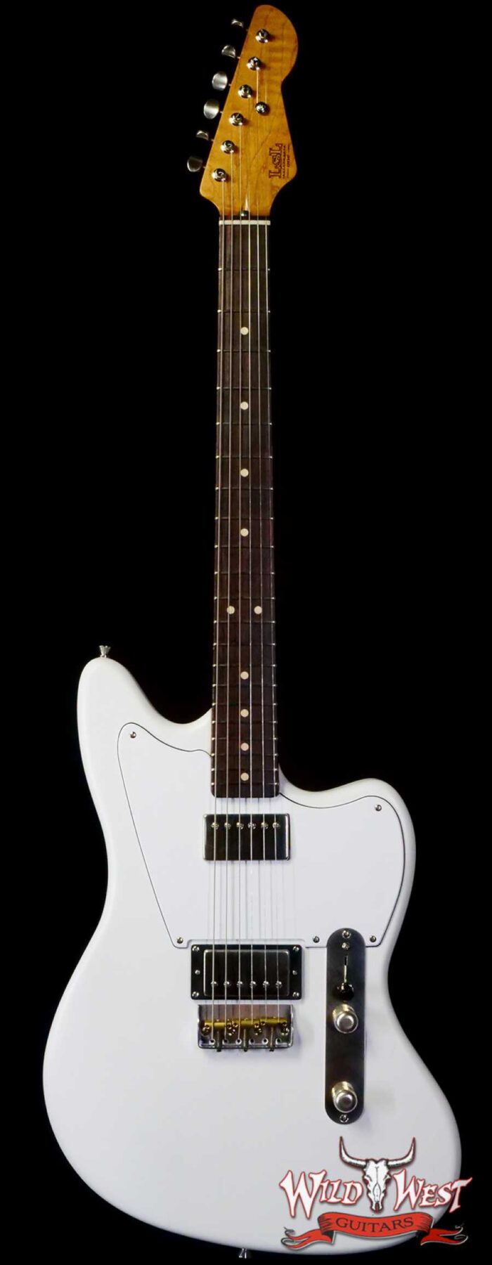 LsL Silverlake One HH Roasted Flame Maple Neck Rosewood Fingerboard Olympic White - Image 1