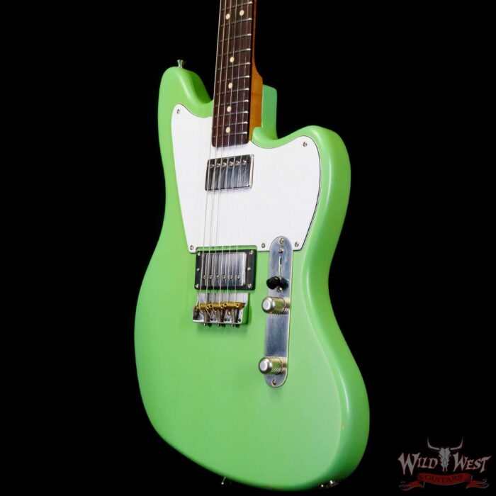 LsL Silverlake One HH Roasted Flame Maple Neck Rosewood Fingerboard Lime Green - Image 2