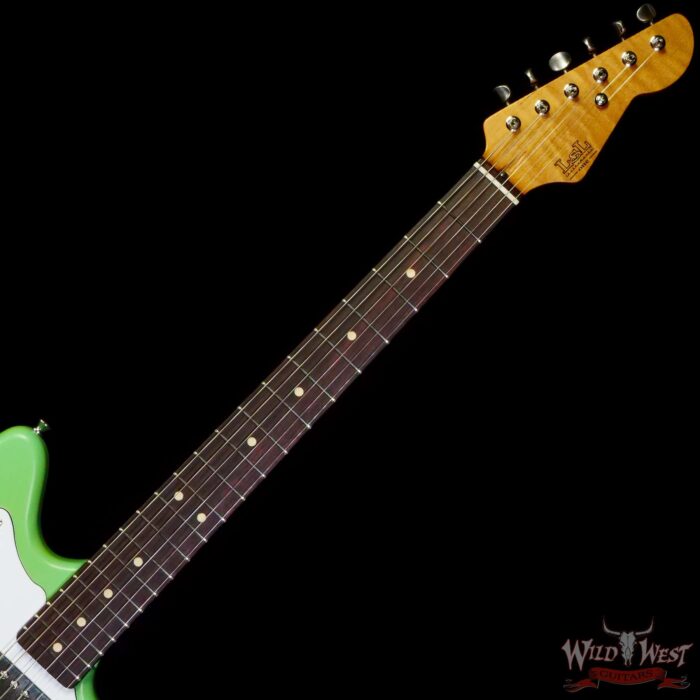 LsL Silverlake One HH Roasted Flame Maple Neck Rosewood Fingerboard Lime Green - Image 4