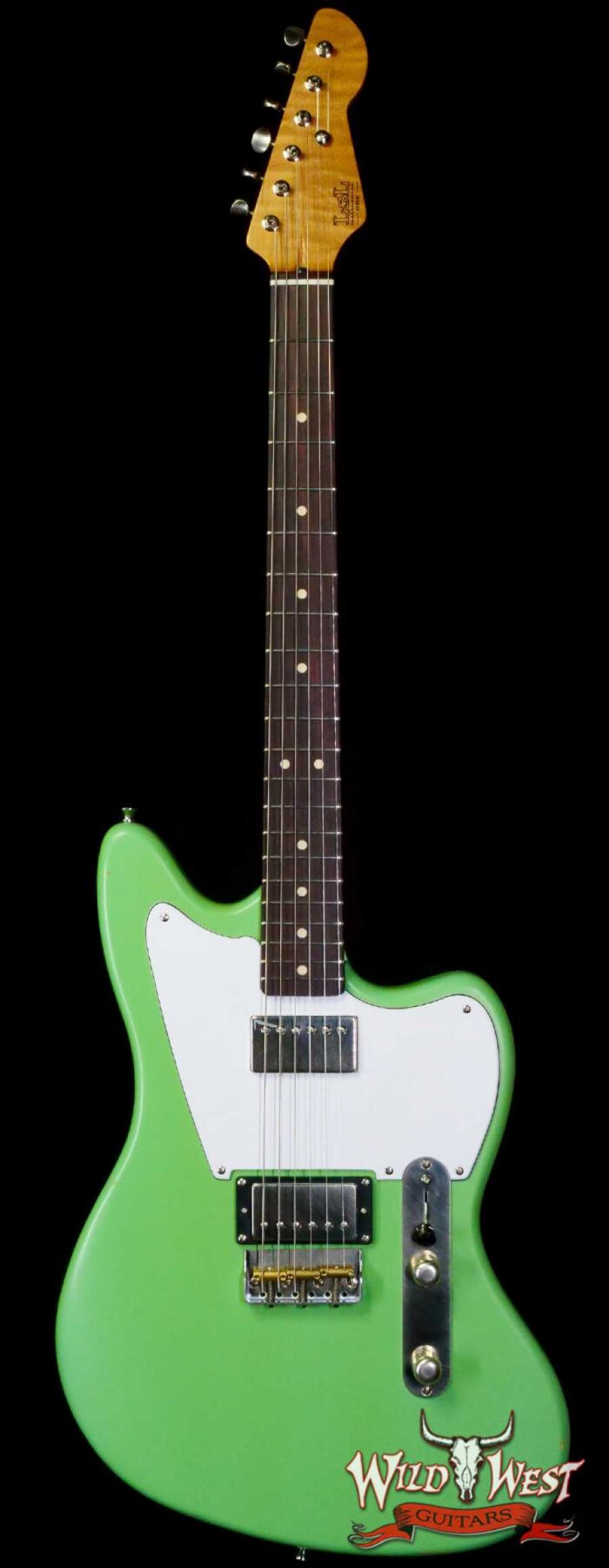 LsL Silverlake One HH Roasted Flame Maple Neck Rosewood Fingerboard Lime Green - Image 1