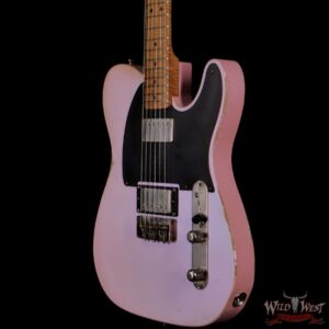 LsL T-Bone One Alder Body Roasted Flame Maple Neck Double Humbucker HH Medium Aging Ice Pink(Limited Color) - Image 2
