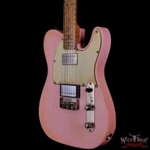 LsL T-Bone One Alder Body Roasted Birdseye Maple Neck Double Humbucker HH Medium Aging Shell Pink - Image 2