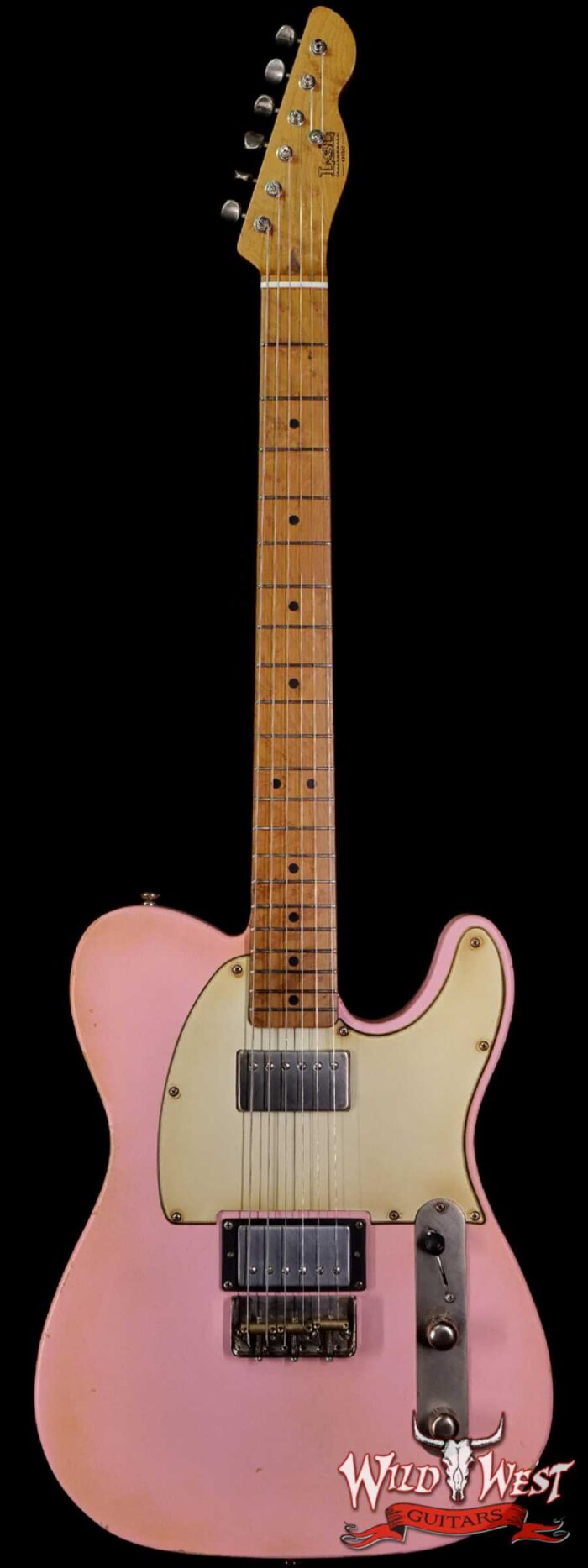 LsL T-Bone One Alder Body Roasted Birdseye Maple Neck Double Humbucker HH Medium Aging Shell Pink - Image 1