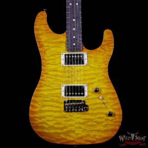 LsL XT2 Deluxe HH Quilt Maple Top and Roasted Quartersawn Maple Neck Amber Top and Brown Back - Image 3