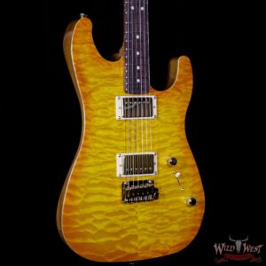 LsL XT2 Deluxe HH Quilt Maple Top and Roasted Quartersawn Maple Neck Amber Top and Brown Back - Image 4
