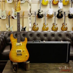 LsL XT2 Deluxe HH Quilt Maple Top and Roasted Quartersawn Maple Neck Amber Top and Brown Back - Image 12