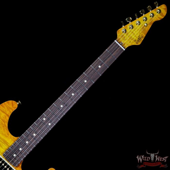 LsL XT2 Deluxe HH Quilt Maple Top and Roasted Quartersawn Maple Neck Amber Top and Brown Back - Image 9