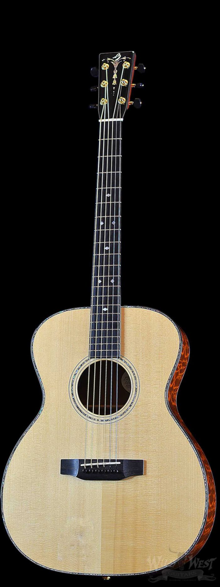 2009 Breedlove Revival Series OM Deluxe Custom “The Tree” Quilted Mahogany Back and Sides - Image 1
