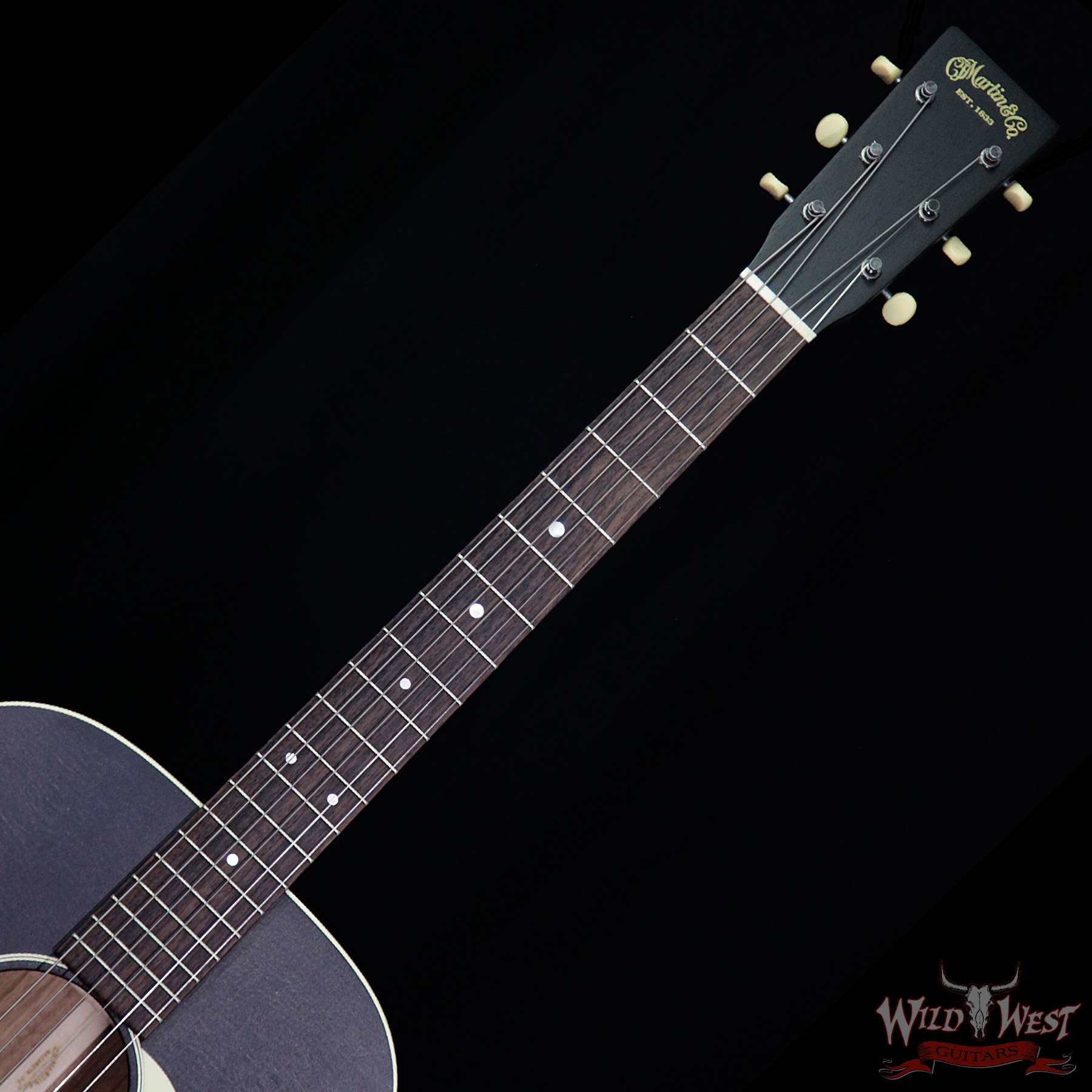 martin-00017-blacksmoke-2075356-bnf__wwg.jpg Martin 17 Series 000-17 Rosewood Fingerboard Black Smoke With Case - Image 6