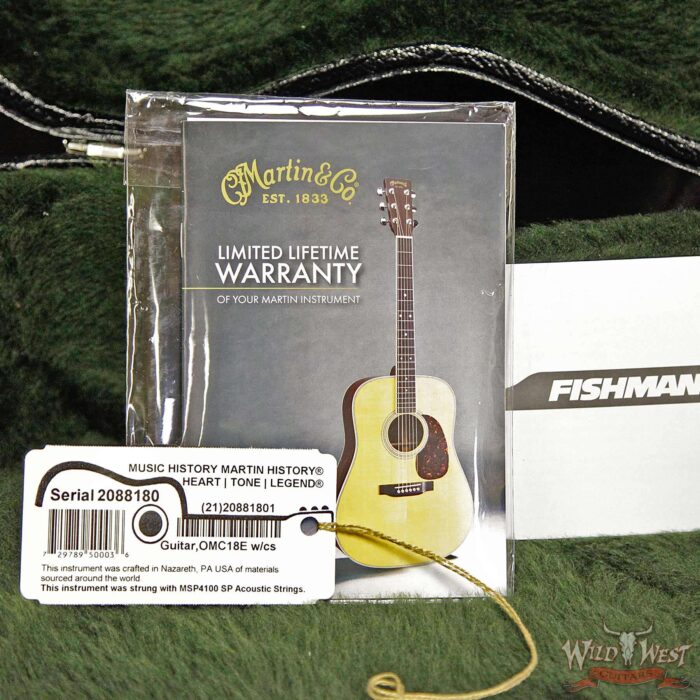 Martin Standard Series OMC-18E Acoustic Electric Cutaway Guitar With Case - Image 10