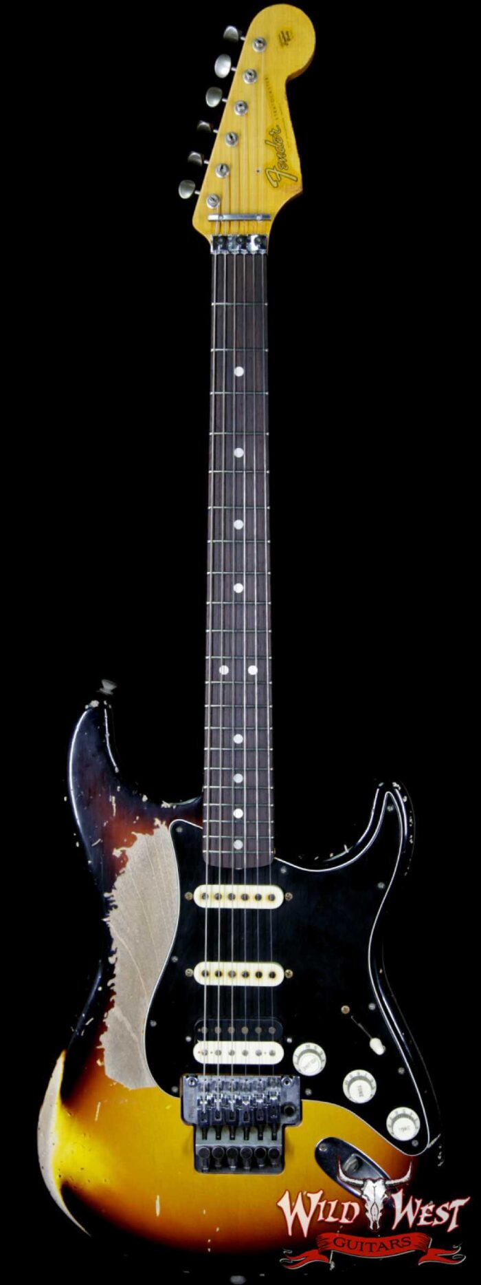 2018 Fender Custom Shop Masterbuilt John Cruz 1965 Stratocaster Relic Floyd Rose HSS 3 Tone Sunburst - Image 1