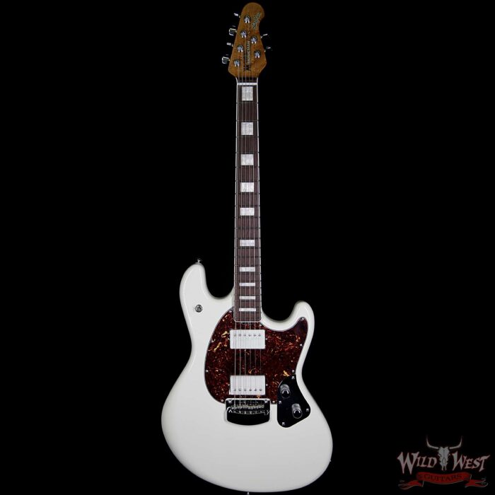 Ernie Ball Music Man BFR Limited Edition # 28 of 39 Stingray HH Guitar Roasted Birdseye Maple Neck White Smoke - Image 5