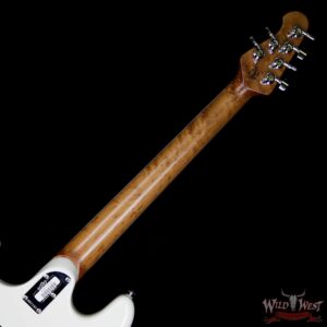 Ernie Ball Music Man BFR Limited Edition # 28 of 39 Stingray HH Guitar Roasted Birdseye Maple Neck White Smoke - Image 11