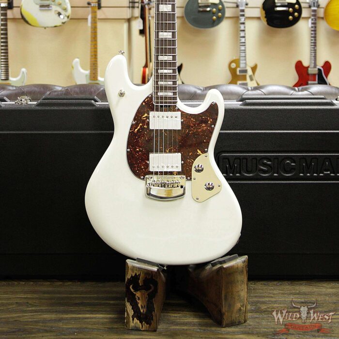 Ernie Ball Music Man BFR Limited Edition # 28 of 39 Stingray HH Guitar Roasted Birdseye Maple Neck White Smoke - Image 13