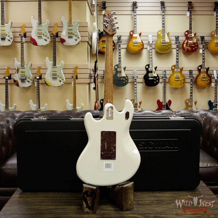 Ernie Ball Music Man BFR Limited Edition # 28 of 39 Stingray HH Guitar Roasted Birdseye Maple Neck White Smoke - Image 14