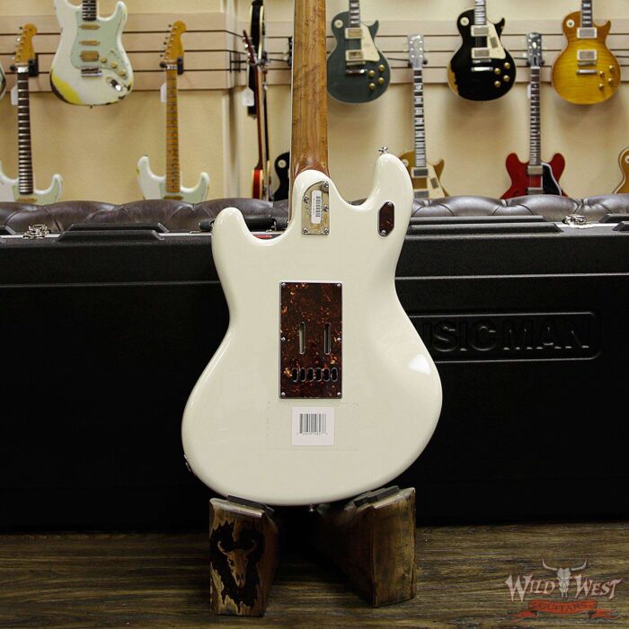 Ernie Ball Music Man BFR Limited Edition # 28 of 39 Stingray HH Guitar Roasted Birdseye Maple Neck White Smoke - Image 15