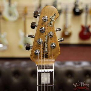 Ernie Ball Music Man BFR Limited Edition # 28 of 39 Stingray HH Guitar Roasted Birdseye Maple Neck White Smoke - Image 8