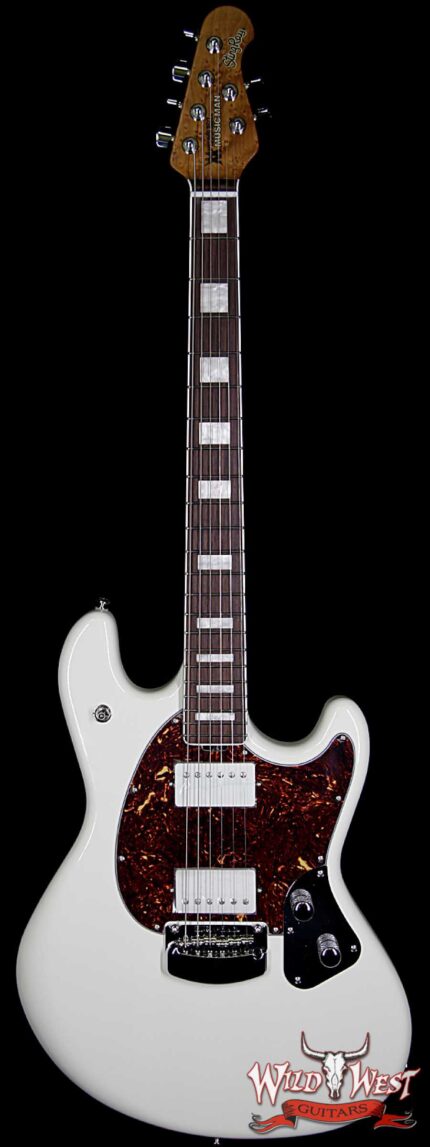 Ernie Ball Music Man BFR Limited Edition # 28 of 39 Stingray HH Guitar Roasted Birdseye Maple Neck White Smoke
