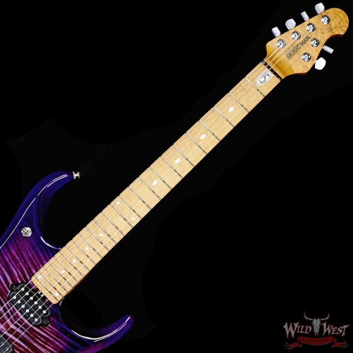 Ernie Ball Music Man John Petrucci JP-15 with Piezo Flame Maple Top Purple Nebula 7.60 LBS - Image 4