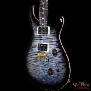 PRS 10 Top Flame Top Custom 24 East Indian Rosewood Fretboard Fade Whale Blue Smokeburst - Image 2