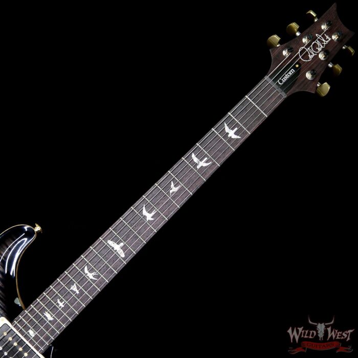 PRS 10 Top Flame Top Custom 24 East Indian Rosewood Fretboard Fade Whale Blue Smokeburst - Image 8