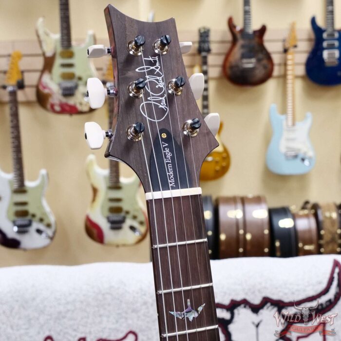 Paul Reed Smith PRS Wood Library 10 Top Modern Eagle V ME5 Flame Maple Neck Brazilian Rosewood Fingerboard Charcoal Cherry Burst 8.15 LBS (US Only / No International Shipping) - Image 7