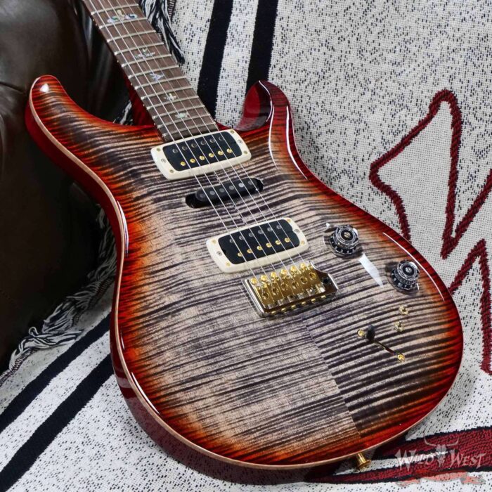 Paul Reed Smith PRS Wood Library 10 Top Modern Eagle V ME5 Flame Maple Neck Brazilian Rosewood Fingerboard Charcoal Cherry Burst 8.15 LBS (US Only / No International Shipping) - Image 8