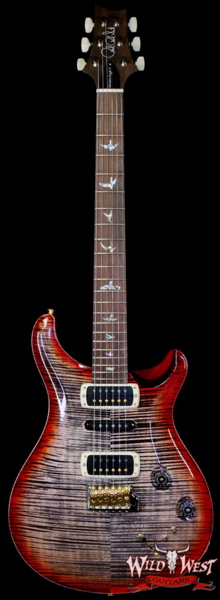 Paul Reed Smith PRS Wood Library 10 Top Modern Eagle V ME5 Flame Maple Neck Brazilian Rosewood Fingerboard Charcoal Cherry Burst 8.15 LBS (US Only / No International Shipping)