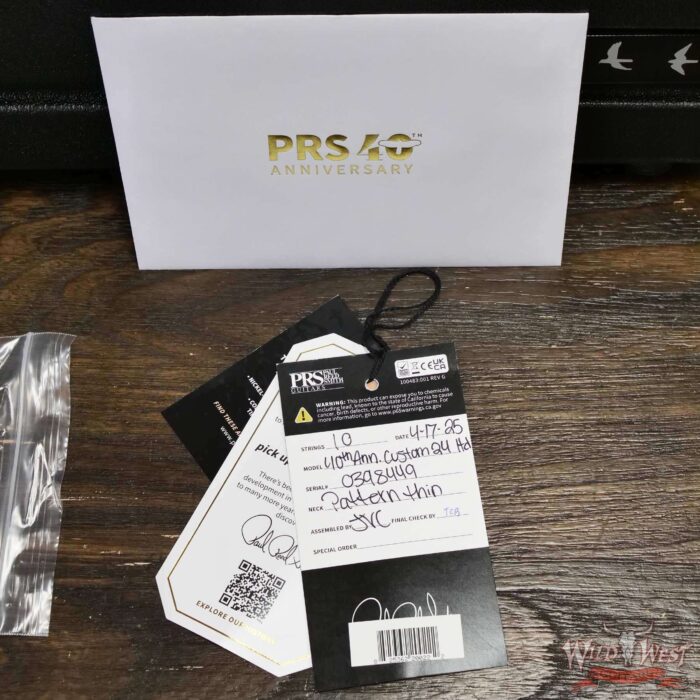 Paul Reed Smith PRS Core 40th Anniversary Custom 24 Limited Edition Sub Zero Smokeburst 7.70 lbs - Image 13