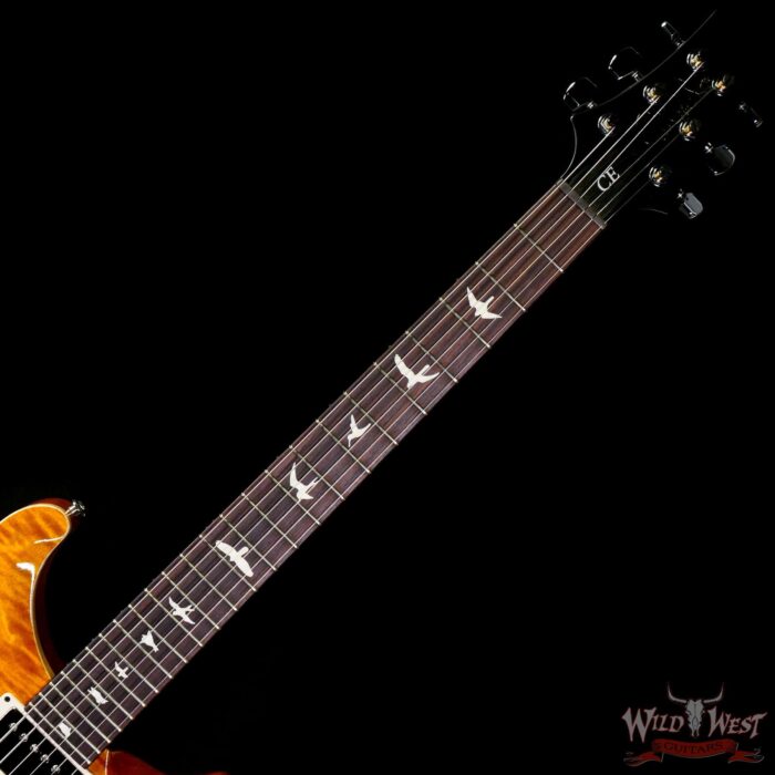 Paul Reed Smith PRS Wild West Guitars 2023 Special Run CE 24 Painted Black Neck 57/08 Pickups Amber - Image 4