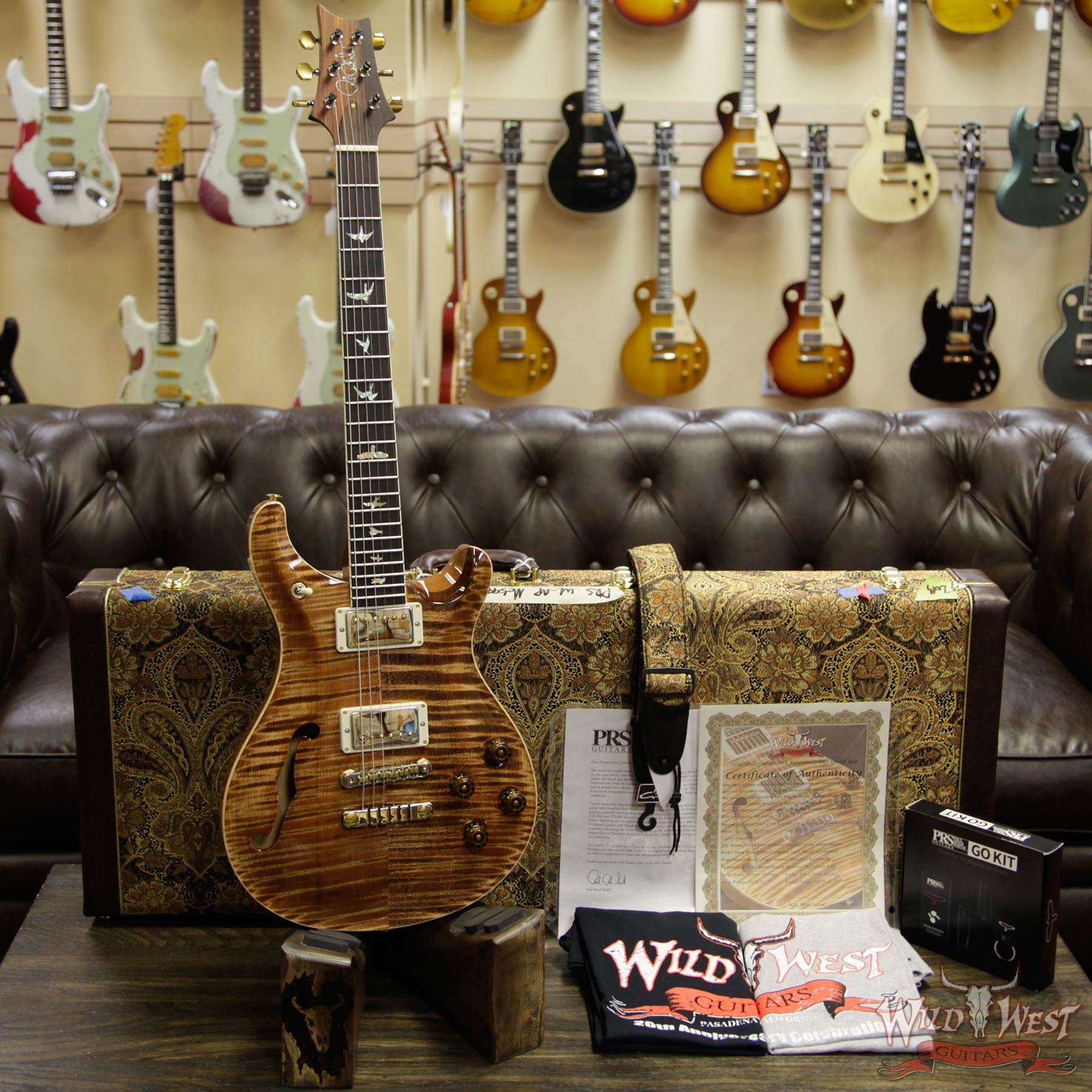 prs-20th-594sh-284148-d1__wwg.jpg PRS Wild West Guitars 20th Anniversary Limited Run # 21 of 40 Wood Library Artist Package Semi-Hollow McCarty 594 Copperhead - Image 11