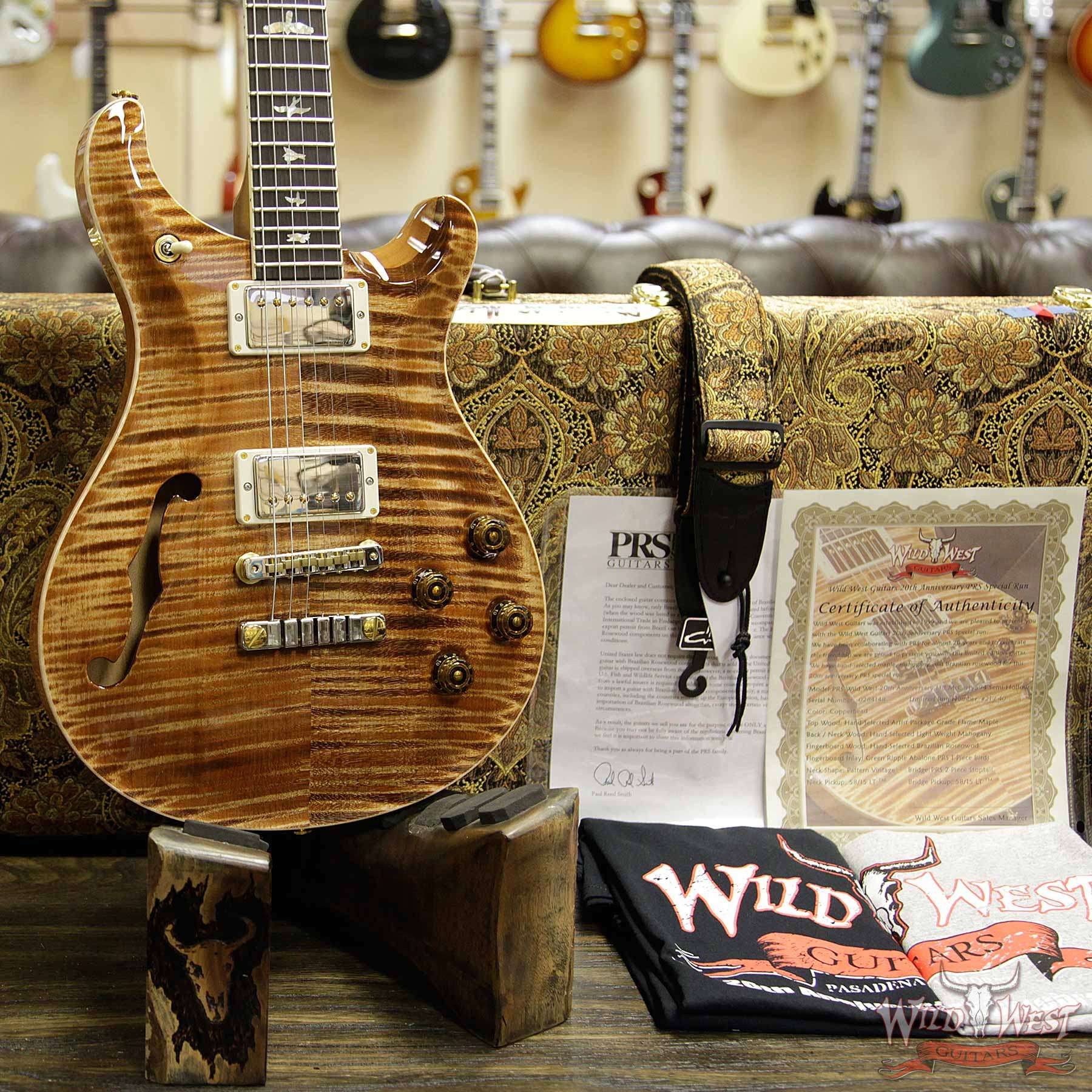 prs-20th-594sh-284148-d2__wwg.jpg PRS Wild West Guitars 20th Anniversary Limited Run # 21 of 40 Wood Library Artist Package Semi-Hollow McCarty 594 Copperhead - Image 12